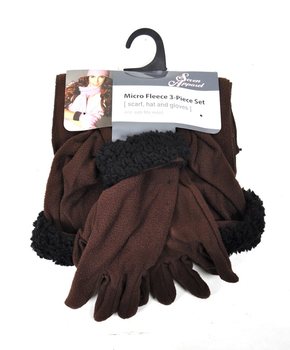 SET DIN MICROFLEECE DIN 3 PIESE MARO