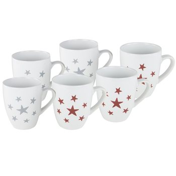 Set 6 Căni de Crăciun &icirc;n Cutie Cadou (2 seturi)
