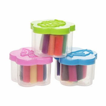 SET DE: 6 RECIPIENTE PLASTILINĂ &Icirc;N AMBALAJ (1 buc.)