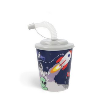 PAHAR PENTRU BĂUTURI / ÎNGHEȚATĂ CU PAI – SPACE / SPAȚIU (12 buc.)