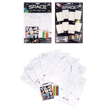 Set de colorat Spațiu - Include creioane și stickere (12 buc.)