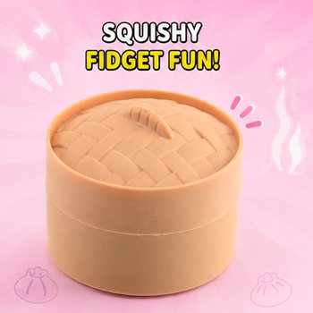 RAGE - Jucărie Squishy SUGAR EDITION Bun Dumplings MICĂ (5.3 x 5.3 x 4.1 Cm) Viral 2026 Fidget Toy (24 buc.)