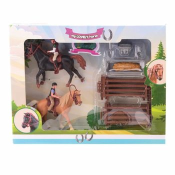 MY LOVELY HORSE - XL - Set 2x Cal de Jucărie cu Grajd Mare - &Icirc;n Cutie Cadou (1 buc.)
