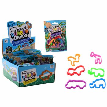 SET 6 BRĂȚĂRI DIN SILICON ANIMALE SĂLBATICE &Icirc;N DISPLAY (36 buc.)