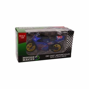 MOTOCICLETĂ SUPER SPORT DIE CAST, SCARA 1:24 &Icirc;N DISPLAY (24 buc.)