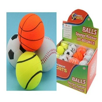 Mingi elastice sport în display (24 buc.)