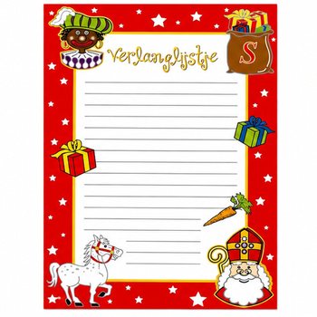 LISTĂ DE DORINȚE SINTERKLAAS - 6 COLI PER PACHET (1 buc.)