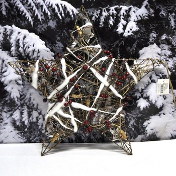 STEA DE CRĂCIUN LUMINOASĂ MARE DECORATIVĂ 45 CM (2 buc.)