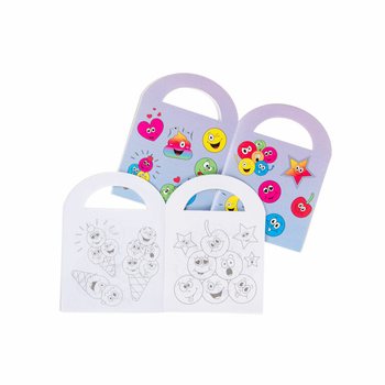 Cărticele mici de colorat Smiley cu autocolante (48 buc.)