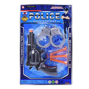 Set de joacă poliție pe carton - 2 modele mixte (6 bucăți)