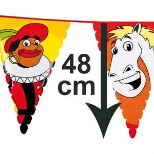 Ghirlandă Mare cu Stegulețe Sinterklaas și Piet 6 m (13 buc)