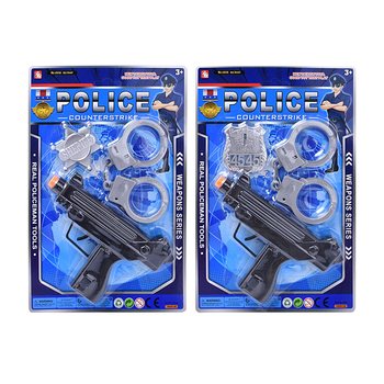 Set de Joacă de Poliție cu Mitralieră, Cătușe și Insignă (6 buc.)