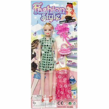 PĂPUȘĂ FASHION CU ROCHIE PE CARTON (12 buc.)