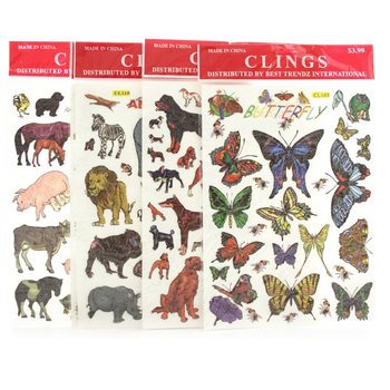 ABȚIBILDURI DE FEREASTRĂ CU ANIMALE (48 buc.)