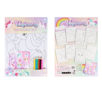 SET MARE DE COLORAT UNICORN - 22x30x1 CM (12 buc.)