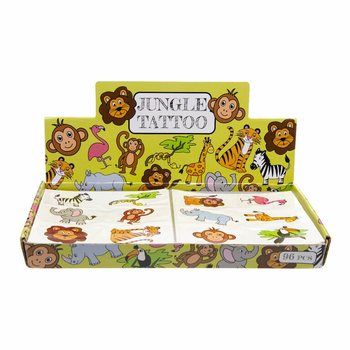 Tatuaje temporare Fun Tattoos – Model: Animale din junglă (96 buc.)