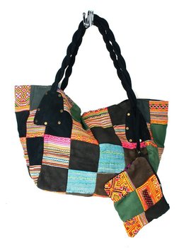 GEANTĂ B-FAIR PATCHWORK MARE NEAGRĂ (1 buc)