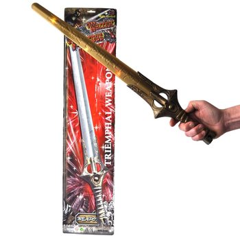 Sabie de jucărie cu lumini și sunete pe carton - 66 cm (4 buc.)