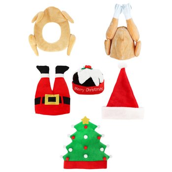 MIX CĂCIULI DE CRĂCIUN AMUZANTE DELUXE - XMAS CAPS (6 buc.)