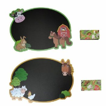 Tablă de Scris cu Cretă - Animale de la Fermă în Display (24 buc.)