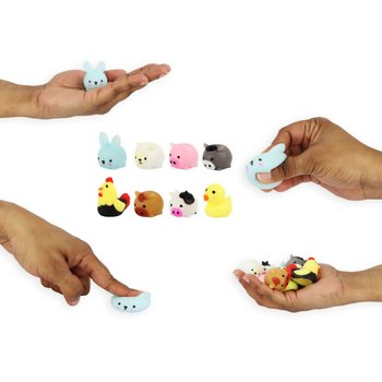 SQUISHY PENTRU TOMBOLĂ - ANIMALE DE LA FERMĂ - &Icirc;N DISPLAY (96 buc.)