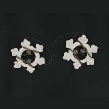 2 Ornamente Fulg de Nea din Lemn (12 buc.)