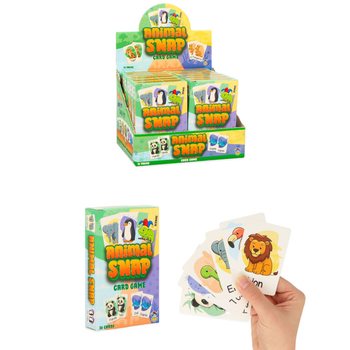 JOC DE CĂRȚI ANIMAL SNAP - JOC CU ANIMALE 36 CĂRȚI - &Icirc;N DISPLAY (12 buc.)