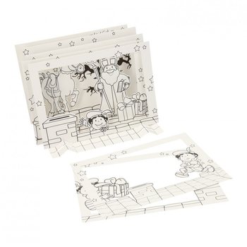 Set de Creație Fereastră 3D Sinterklaas / Sf&acirc;ntul Nicolae (12 buc.)