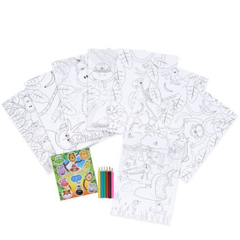 SET MARE DE COLORAT - MODEL: ANIMALE DIN JUNGLĂ - 22x30x1 CM (12 buc)