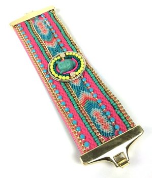 Brățară Lată de Lux Stil Ibiza Multicolor Buddha (1 buc.)