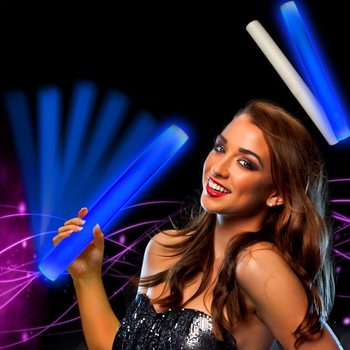 Băț din Spumă LED Albastru - Party Stick (24 buc.)