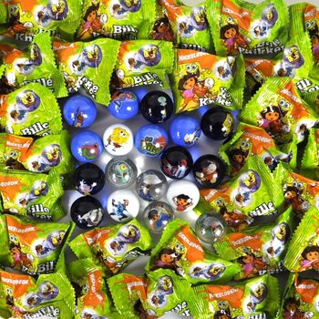 BILE DE STICLĂ LICENȚIATE - NICKELODEON DORA, SPONGEBOB (96 buc.)