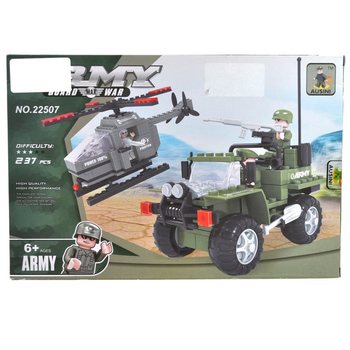 Blocuri de Construcție BRICKS Elicopter și Jeep de Armată