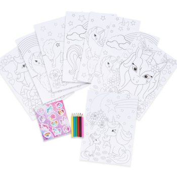 SET MARE DE COLORAT UNICORN - 22x30x1 CM (12 buc.)