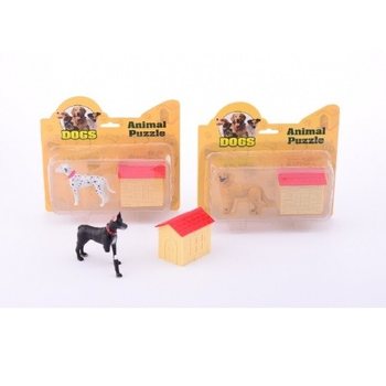 Puzzle 3D C&acirc;ine pe Card (12 buc.)