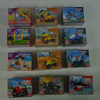 BLOCURI DE CONSTRUCȚIE BRICKS - SERIE MIX &Icirc;N DISPLAY (20 buc.)