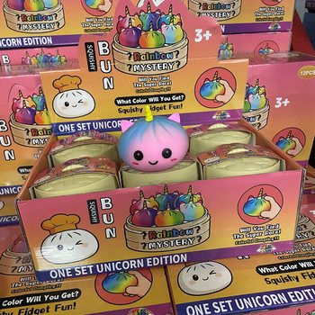 RAGE - Squishy Bun Dumplings MARI - EDIȚIE UNICORN (8,5 x 8,5 x 7,5 cm) (12 buc.)