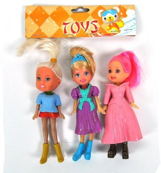 Pungă cu 3 Mini Păpuși (Set de 10)