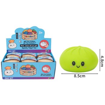 RAGE - Găluște Squishy Bun MARI (Dim. 8.5 x 8.5 x 4.8 cm) - Jucărie Fidget Virală 2026 (12 buc.)