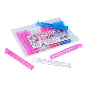 Mini baghete pentru baloane de săpun Unicorn (Set de 12 buc.)