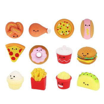 Figurine Squishy Fast Food pentru tombolă &icirc;n display (60 buc.)