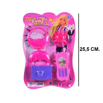 Set de frumusețe Beauty Girl pe carton (6 buc.)