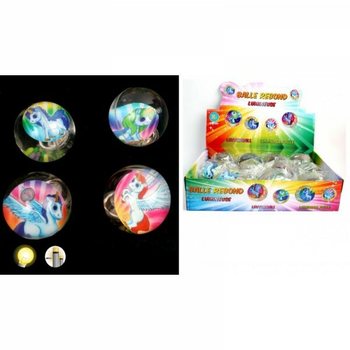 Mingi Ricoșante Mari Luminoase Unicorn, 6,5 cm (12 buc.)