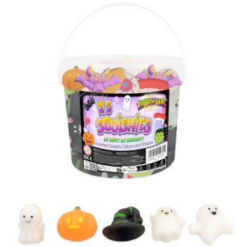 MIX DE FIGURINE SQUISHY HALLOWEEN &Icirc;N GĂLEATĂ (25 buc.)