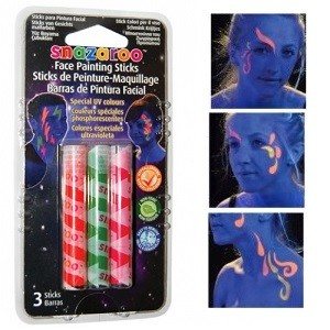SNAZAROO - Vopsea Specială UV pentru Față (6 buc.)