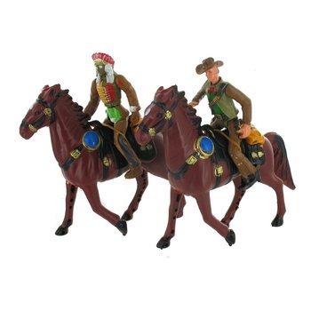COWBOY ȘI INDIENI PE CAL (8 buc.)