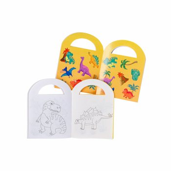 Cărți de Colorat Dinozauri cu Autocolante (48 bucăți)