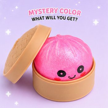 RAGE - Jucărie Squishy SUGAR EDITION Bun Dumplings MICĂ (5.3 x 5.3 x 4.1 Cm) Viral 2026 Fidget Toy (24 buc.)