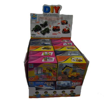 BLOCURI DE CONSTRUCȚIE BRICKS - SERIE MIX ÎN DISPLAY (20 buc.)