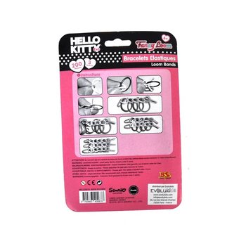 Set Confecționare Brățări Elastice cu Pandantive Hello Kitty (12 buc.)